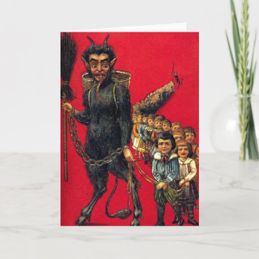De Krampus Feestdagen Kaart (Voorkant)