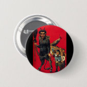 De Krampus Ronde Button 5,7 Cm (Voorkant /achterkant)