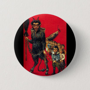 De Krampus Ronde Button 5,7 Cm