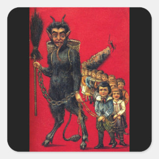 De Krampus Vierkante Sticker