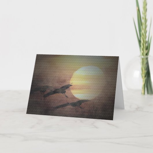 De Kranen van Sandhill in de Wenskaarten van de Kaart (Voorkant)