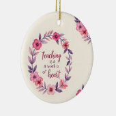 De krans van de liefde van de leraar keramisch ornament (Rechts)