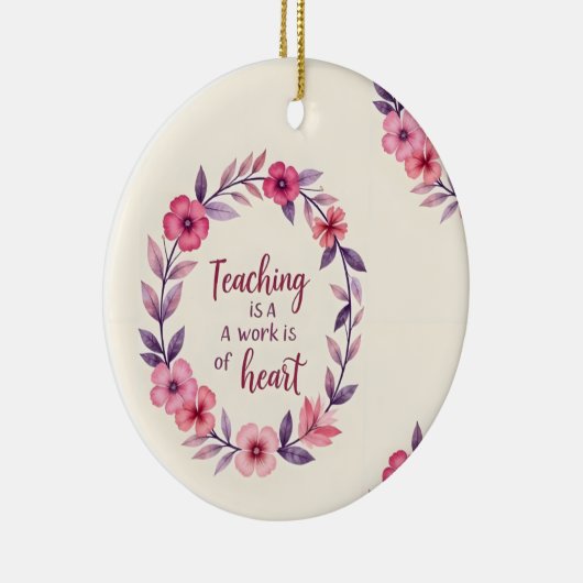 De krans van de liefde van de leraar keramisch ornament (Rechts)