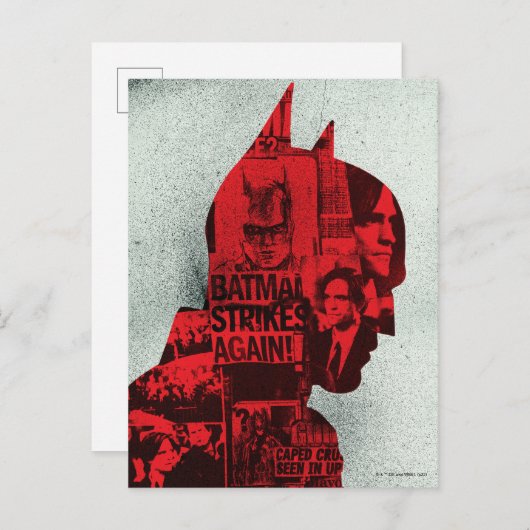 De krant Batman Silhouette Briefkaart (Voorkant / Achterkant)