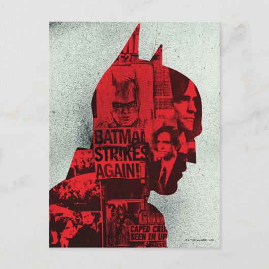 De krant Batman Silhouette Briefkaart (Voorkant)