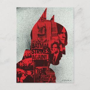 De krant Batman Silhouette Briefkaart