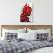 De krant Batman Silhouette Canvas Afdruk (Insitu (Slaapkamer))