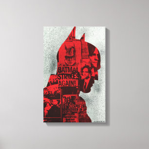 De krant Batman Silhouette Canvas Afdruk