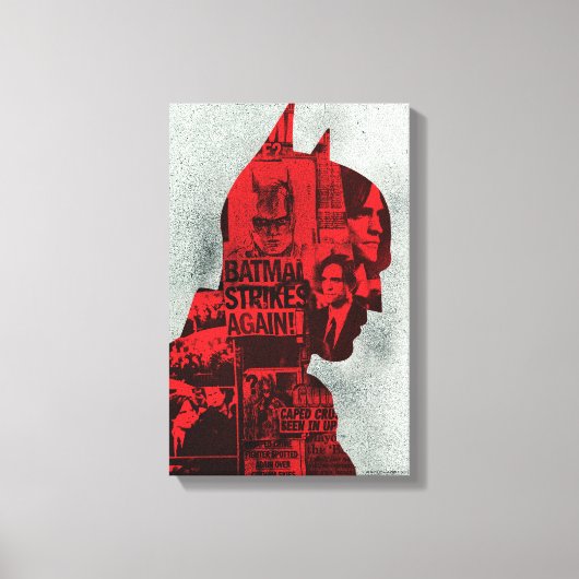 De krant Batman Silhouette Canvas Afdruk (Voorkant)