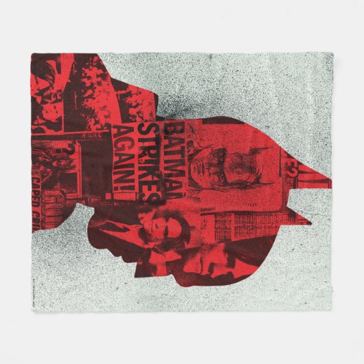 De krant Batman Silhouette Fleece Deken (Voorkant (Horizontaal))