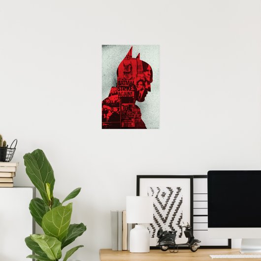 De krant Batman Silhouette Poster (Thuiskantoor)