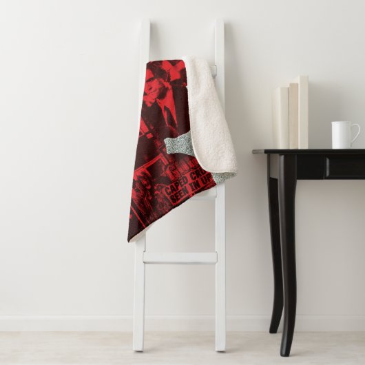 De krant Batman Silhouette Sherpa Deken (In situ)