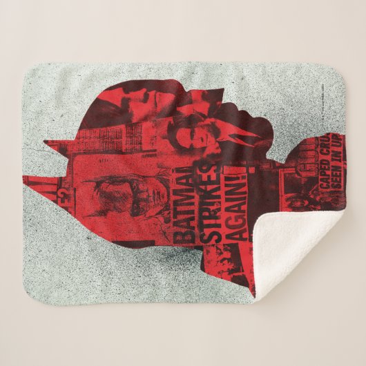 De krant Batman Silhouette Sherpa Deken (Voorkant (horizontaal))