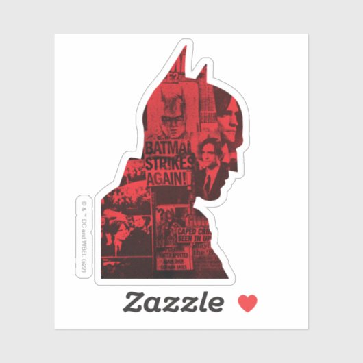 De krant Batman Silhouette Sticker (Vel)