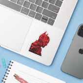 De krant Batman Silhouette Sticker (Laptop met iPhone)