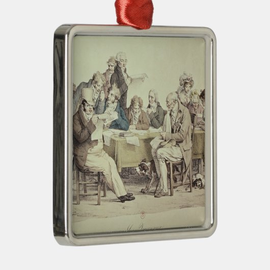 De krant metalen ornament (Rechts)