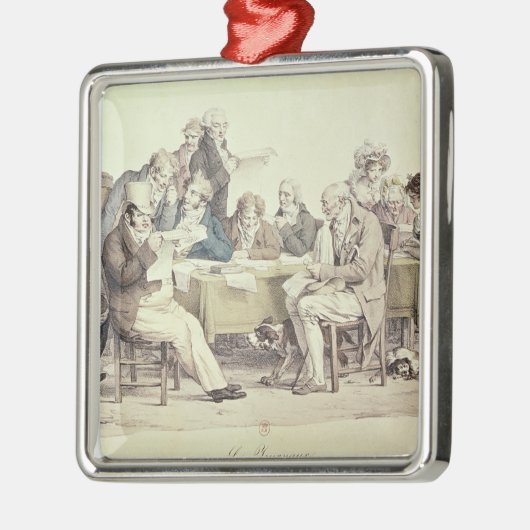 De krant metalen ornament (Links)