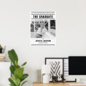 De Krant Sablon voor Afstudeerders Met Meerdere Fo Poster (Thuiskantoor)