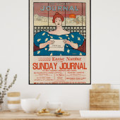 De krant Sunday Journal Poster (Keuken)