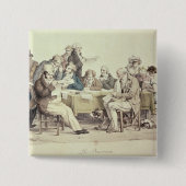 De krant vierkante button 5,1 cm (Voorkant)