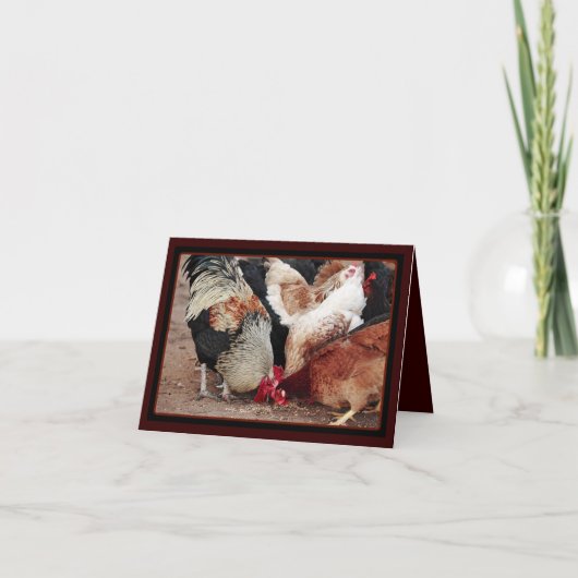 De Kras van de kip Kaart (Voorkant)