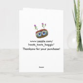 De krasgeluiden tert Haggis toe. Latijns Bedankkaart (Achterkant)