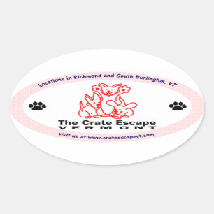 De krat Escape Oval Sticker