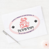 De krat ontsnapping ovale Sticker (Envelop)