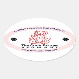 De krat ontsnapping ovale Sticker