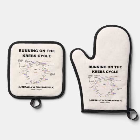 De krebs-cyclus Biochemiegeek Humor Ovenwant & Pannenlap Set (Voorkant)