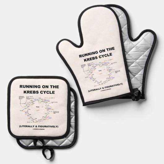 De krebs-cyclus Biochemiegeek Humor Ovenwant & Pannenlap Set (Voorkant / Achterkant)