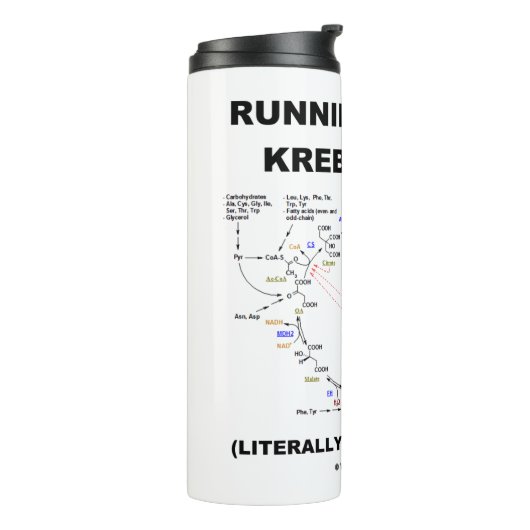 De krebs-cyclus Biochemiegeek Humor Thermosbeker (Gedraaid links)