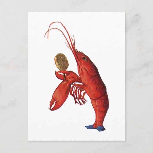 De kreeft Quadrille Briefkaart (Voorkant)