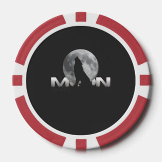 de kreet van de wolf onder de volle maan poker chips