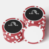 de kreet van de wolf onder de volle maan poker chips (Opstapeling)