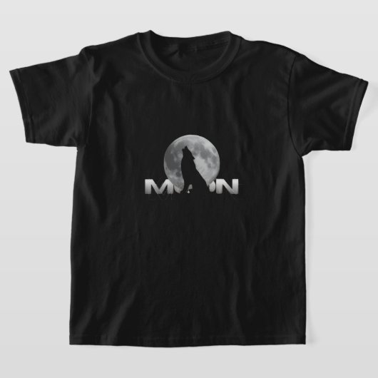 de kreet van de wolf onder de volle maan t-shirt (Laagn)