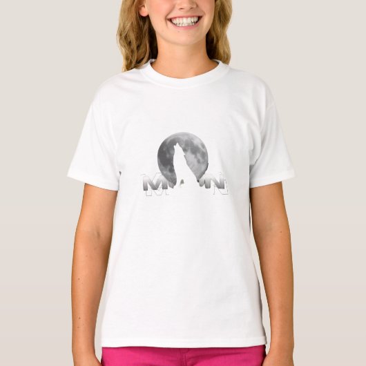 de kreet van de wolf onder de volle maan t-shirt (Voorkant)