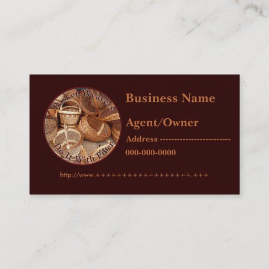 De kreuken van het mandje doen het met vezel - man visitekaartje (Voorkant)