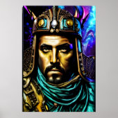 De krijger met helm | AI Art Poster (Voorkant)