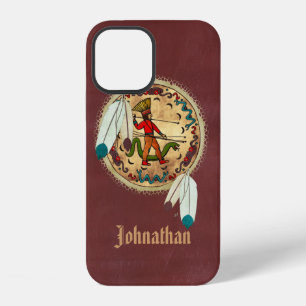 De krijger Native American Folk Art iPhone 12 Hoesje