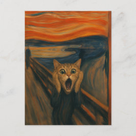 De krijsende kat-parodie Klassieke kunst grappig Briefkaart