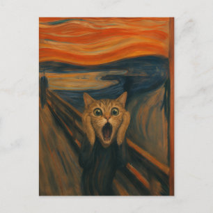 De krijsende kat-parodie Klassieke kunst grappig Briefkaart