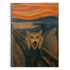 De krijsende kat-parodie Klassieke kunst grappig Notitieboek