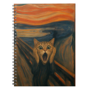 De krijsende kat-parodie Klassieke kunst grappig Notitieboek