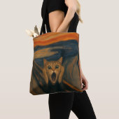 De krijsende kat-parodie Klassieke kunst grappig Tote Bag (Dichtbij)