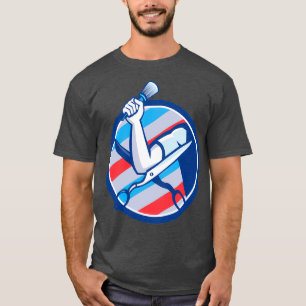 De Kringloop Retro van de Schaar van de Borstel va T-shirt