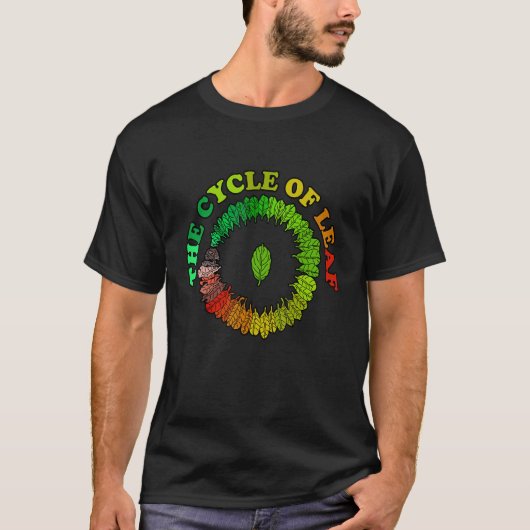De kringloop van bladkleurrijke bladeren Natuur vr T-shirt (Voorkant)