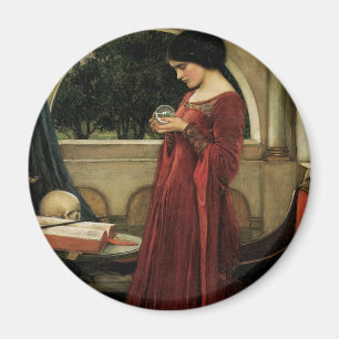 De Kristallen Bol van John William Waterhouse Magneet