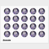 De kristallen grot ronde sticker (Vel)