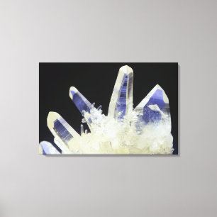 De kristallen van het kwarts (SiO2), Peru, Canvas Afdruk